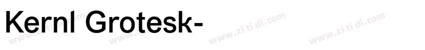 Kernl Grotesk字体转换